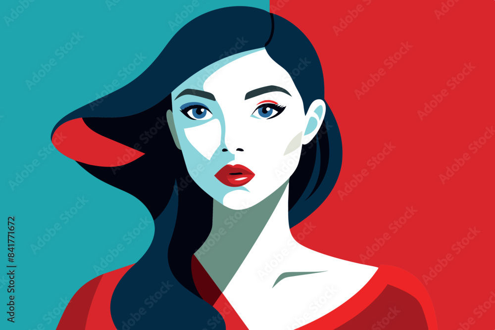 Girl artwork, There are also floral elements around her. Girl artwork, There are also floral elements around her.