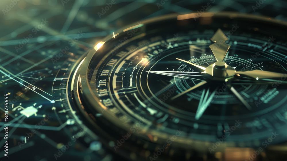 digital compass, strategic explorer for business concept digital compass, strategic explorer for business concept