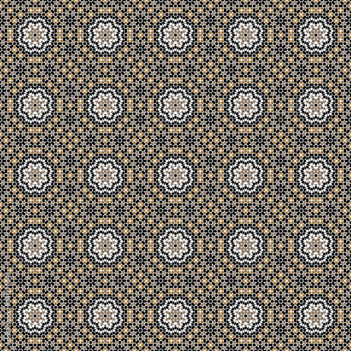 Seamless arabic ornament based on traditional arabic art. Geometric mosaic.	
