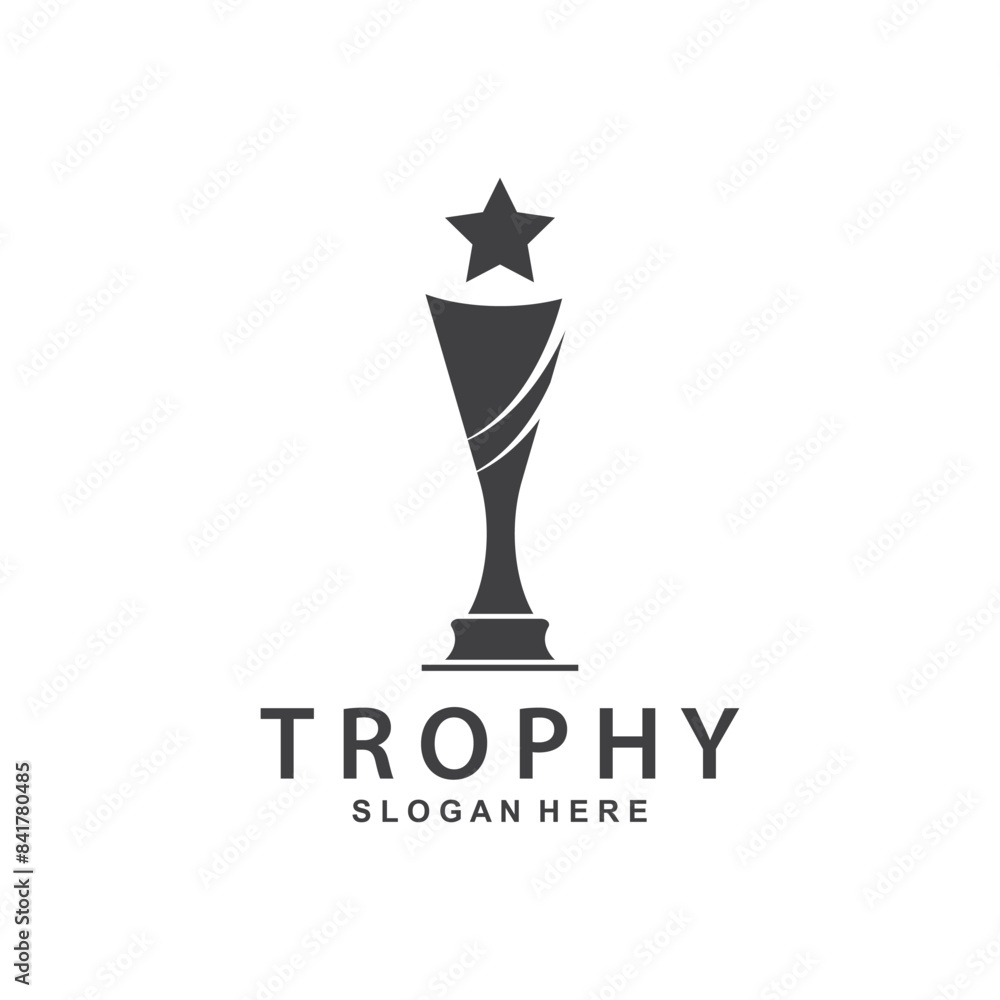 trophy logo vector design trophy logo for tournament winners and championship awards trophy logo vector design trophy logo for tournament winners and championship awards