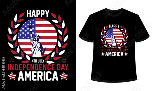Happy 4th July Independence Day America T-shirt Design, cute hand drawn doodle 
lettering postcard. Lettering template for poster, banner, web, t-shirt design.