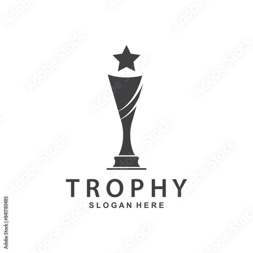 trophy logo vector design  trophy logo for tournament winners and championship awards