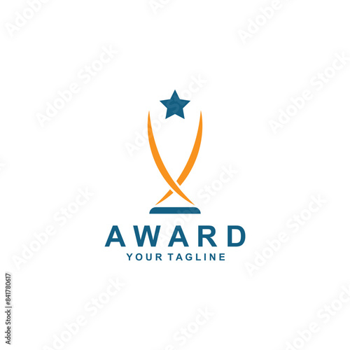 trophy logo vector design  trophy logo for tournament winners and championship awards