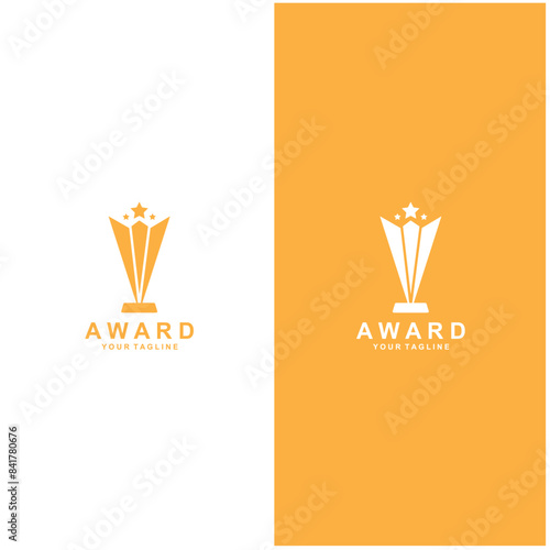 trophy logo vector design  trophy logo for tournament winners and championship awards