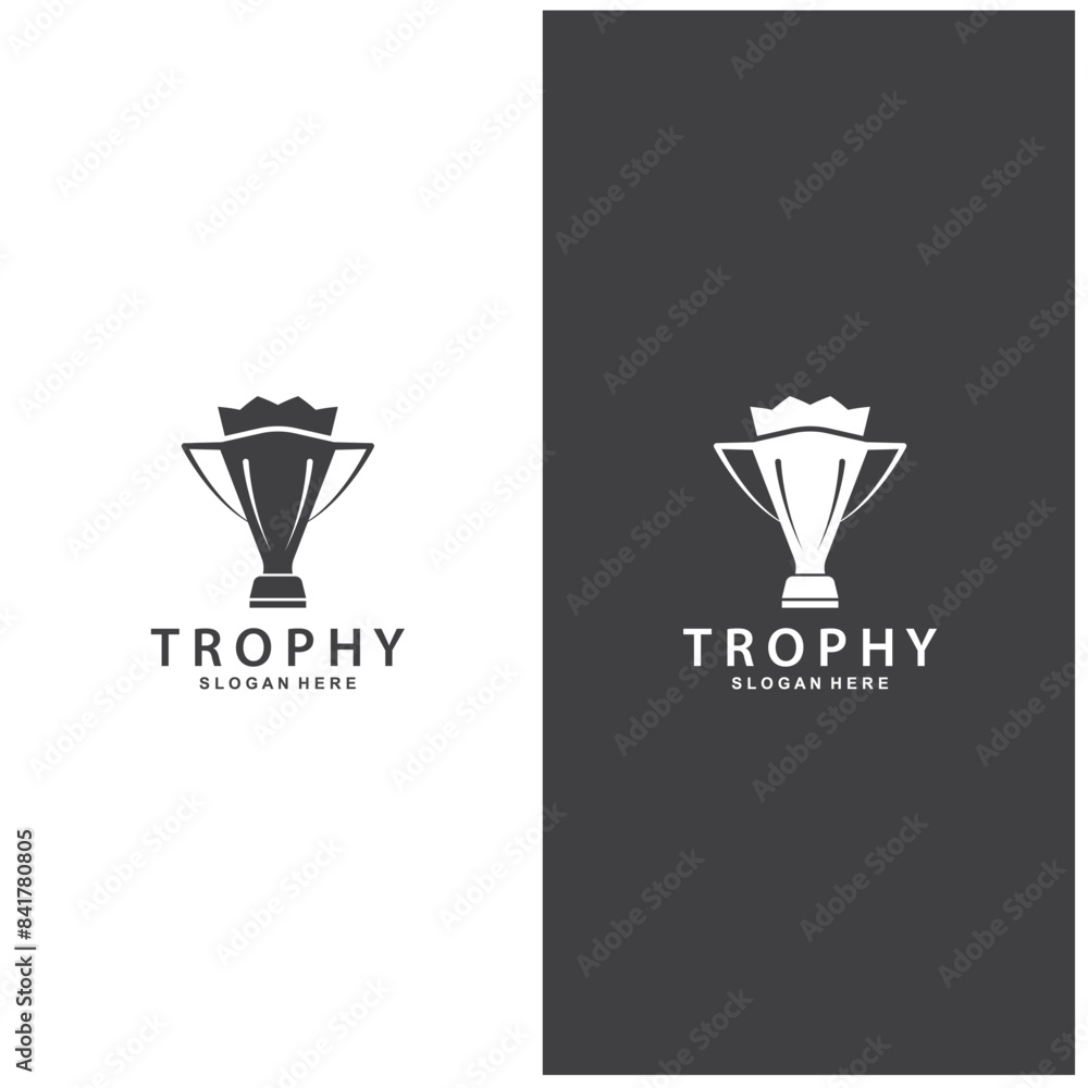 trophy logo vector design trophy logo for tournament winners and championship awards trophy logo vector design trophy logo for tournament winners and championship awards
