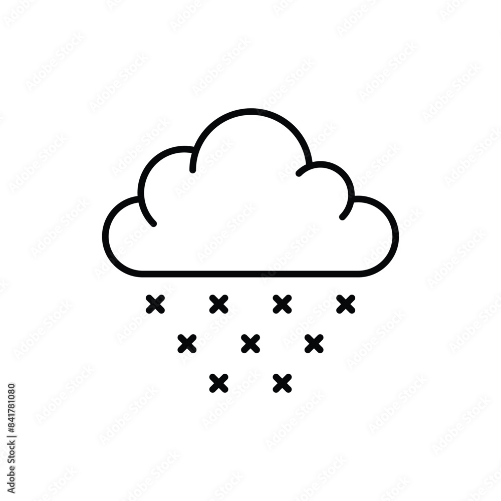 Snowing vector icon Snowing vector icon