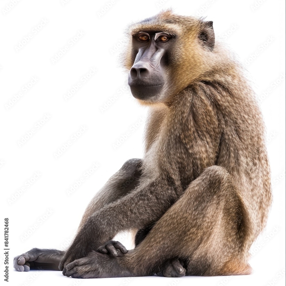Baboon isolated on white background Baboon isolated on white background