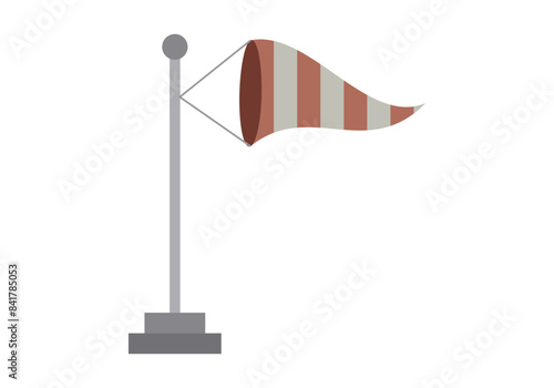 Medidor de velocidad del viento con poste metalico