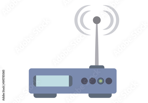 Rúter de color azul para internet por wifi