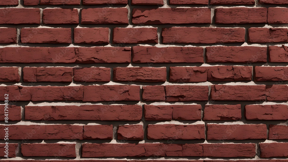 A brick wall with a red brick color A brick wall with a red brick color