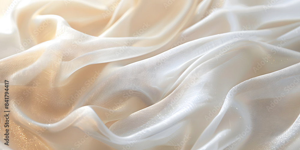 Fototapeta premium Subtle gradient from ivory to champagne, offering an elegant and timeless look, ideal for bridal accessories or luxury home decor 