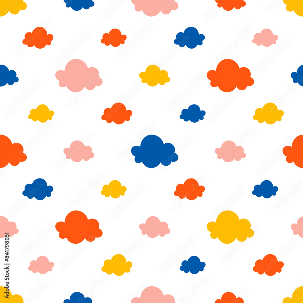 Seamless pattern with colorful clouds Seamless pattern with colorful clouds
