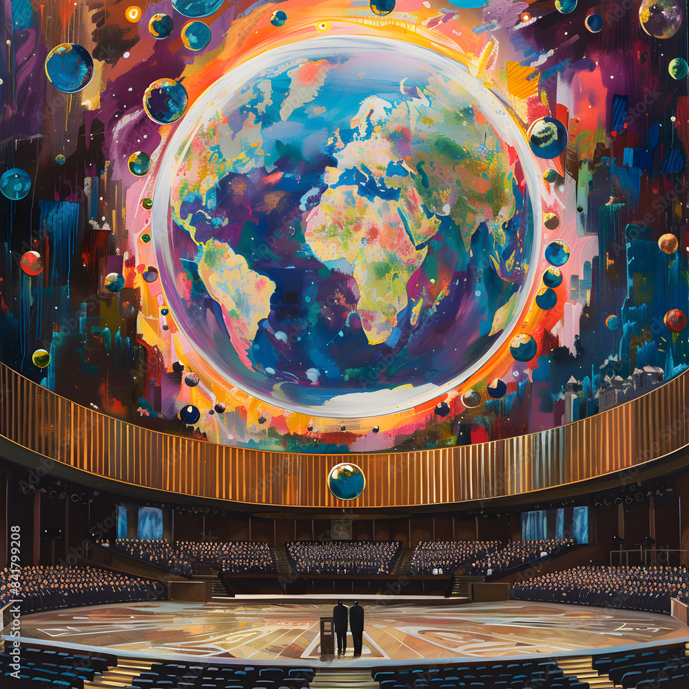 Fototapeta premium an_artistic_interpretation_of_a_global_nuclear