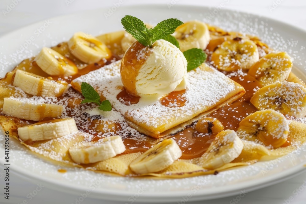 Decadent and visually stunning Bananas Foster dessert Decadent and visually stunning Bananas Foster dessert