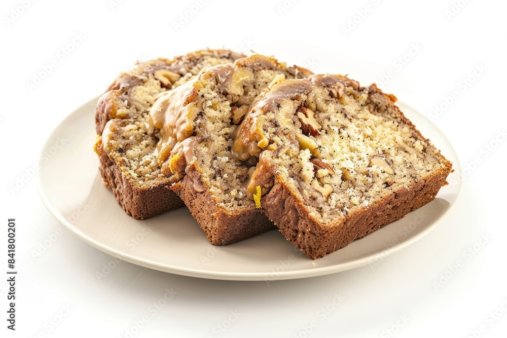 Toasted Walnut and Coconut Banana Bread with Glaze Toasted Walnut and Coconut Banana Bread with Glaze