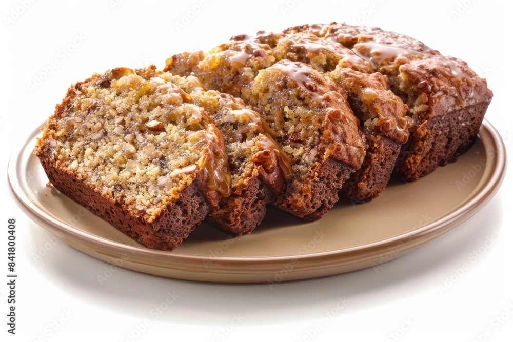 Nutty and Sweet Banana-Walnut-Coconut Bread with Brown Butter Glaze