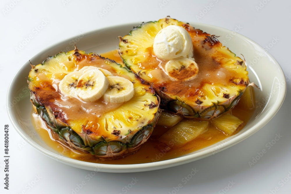 Beautiful Banana and Pineapple Flambéed Recipe Beautiful Banana and Pineapple Flambéed Recipe
