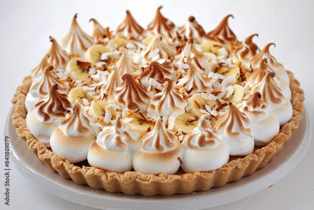 Posh Banana-Coconut Meringue Pie with Chocolate Shavings Posh Banana-Coconut Meringue Pie with Chocolate Shavings