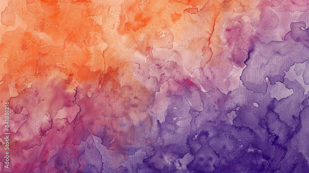 Fototapeta premium Orange and Purple watercolor texture