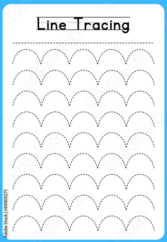 HAND DRAWN LNE TRACING PRACTICE FOR KIDS 