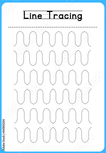 HAND DRAWN LNE TRACING PRACTICE FOR KIDS 