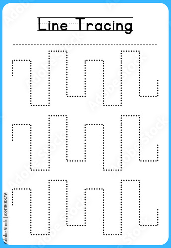 HAND DRAWN LNE TRACING PRACTICE FOR KIDS 