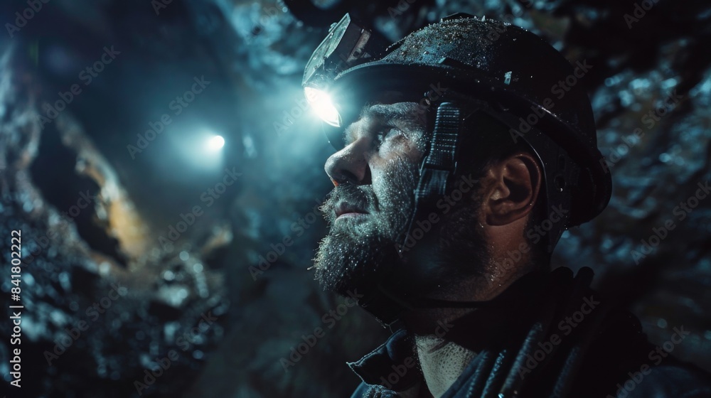 featuring miners descending into a deep vertical shaft, illuminated by their headlamps, showcasing the gritty reality of underground work featuring miners descending into a deep vertical shaft, illuminated by their headlamps, showcasing the gritty reality of underground work
