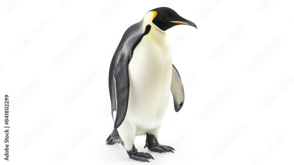 Fototapeta premium Emperor Penguin full body clearly photo on white background , 