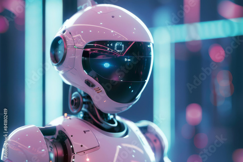 rendering of a futuristic droid robot showcasing advanced technology