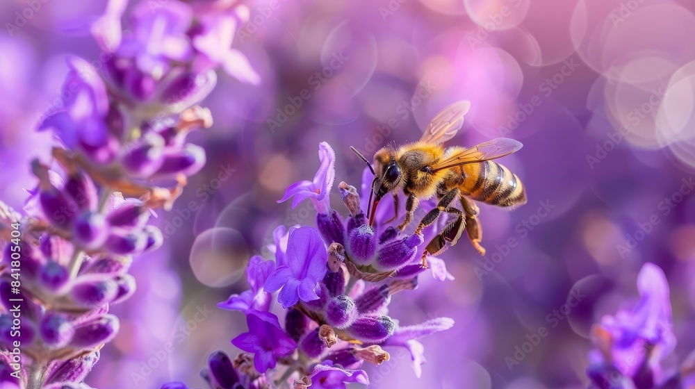 honey bee pollinating fragrant lavender blossom detailed macro photography honey bee pollinating fragrant lavender blossom detailed macro photography
