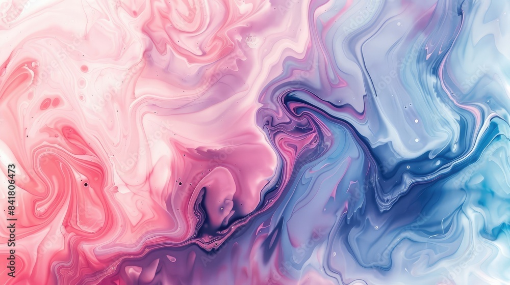 Fototapeta premium Abstract marbled ink liquid fluid watercolor painting texture banner illustration