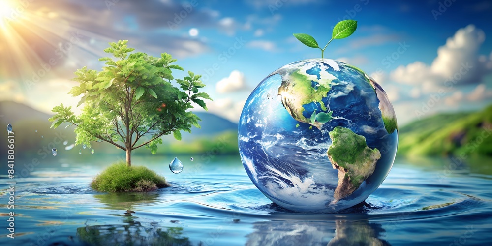 Saving water and world environmental protection concept. Eearth, globe, ecology, nature, planet concepts
Saving water and world environmental protection concept. Eearth, globe, ecology, nature, planet concepts