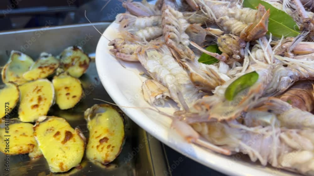 Odontodactylus scyllarus is a species of large predatory stomatopod crustacean from the family Odontodactylidae. Boiled sea mantis. Stuffed oyster shells with cheese Odontodactylus scyllarus is a species of large predatory stomatopod crustacean from the family Odontodactylidae. Boiled sea mantis. Stuffed oyster shells with cheese