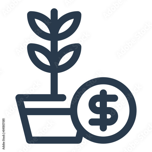 Agribusiness Finance Vector Icon Illustration