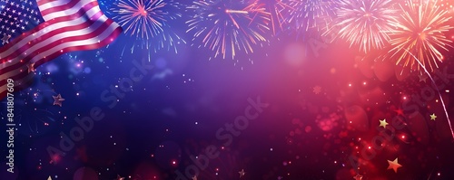 Patriotic Fireworks Lightin...