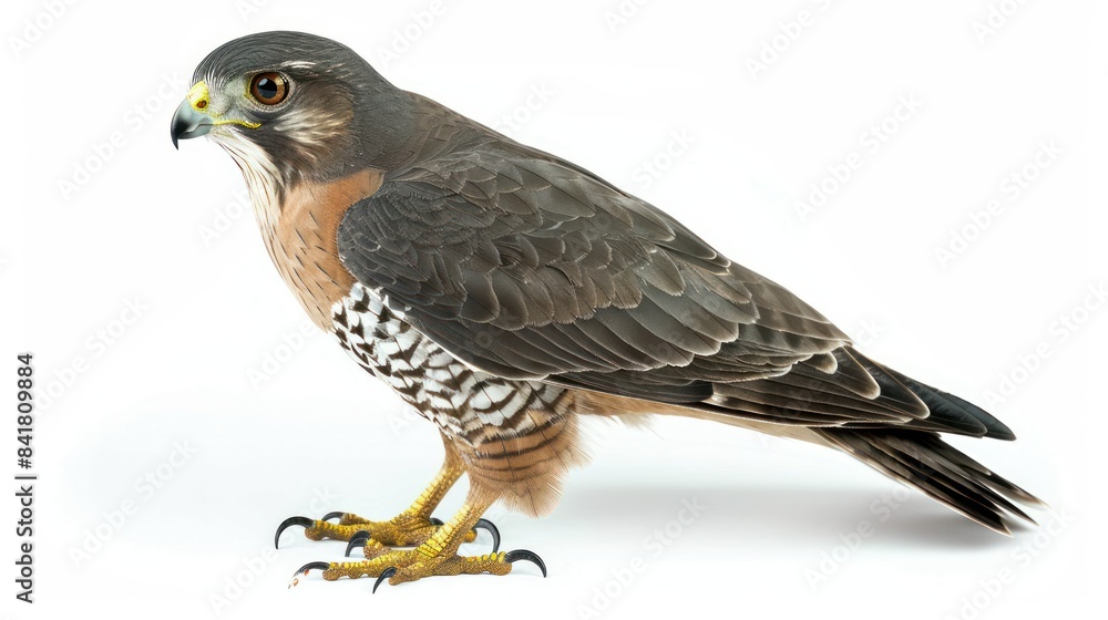 Eurasian Sparrowhawk full body clearly photo on white background , Eurasian Sparrowhawk full body clearly photo on white background ,