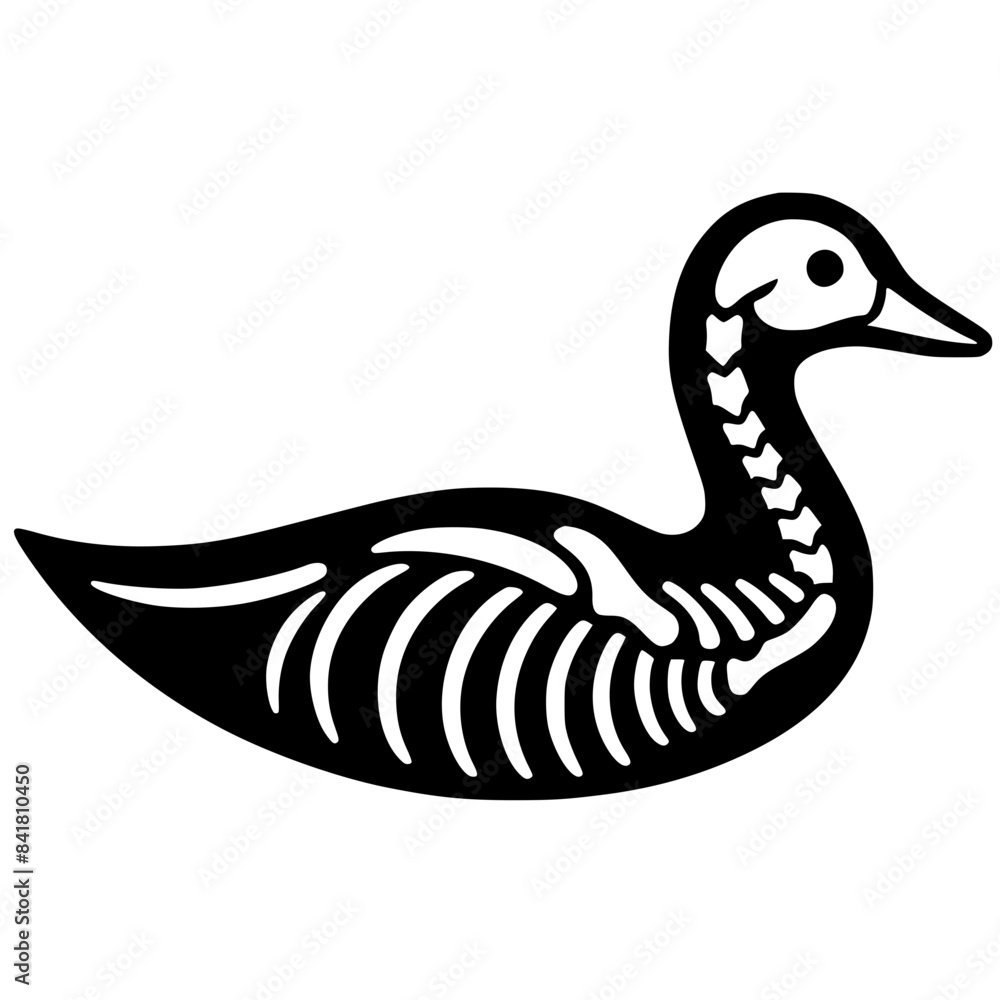 Duck skeleton silhouette Duck skeleton silhouette