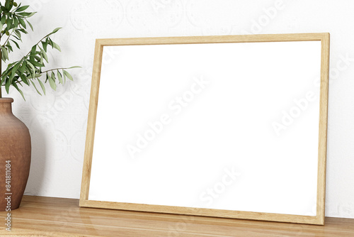 frame on wall mockup, interior mockup, room mockup, 3d render
