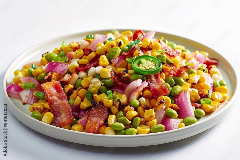 Flavorful BBQ Corn Succotash with Jalapenos and Bell Peppers Flavorful BBQ Corn Succotash with Jalapenos and Bell Peppers