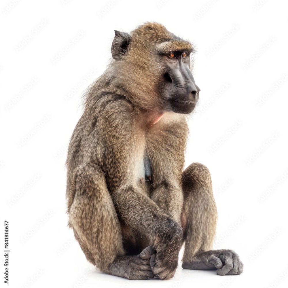 Fototapeta premium Baboon isolated on white background 