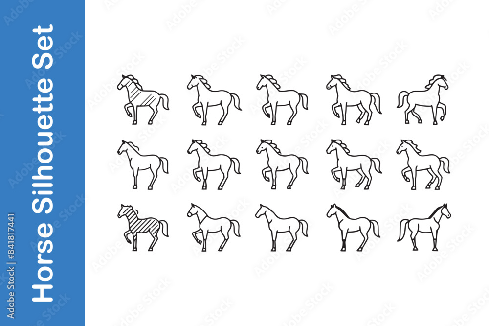 Horse Silhouette Set with vector collections. Horse Silhouette Set with vector collections.