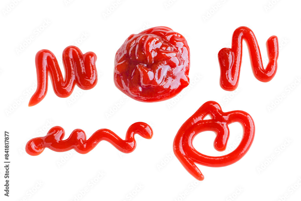 Chili sauce smear isolated on white Chili sauce smear isolated on white