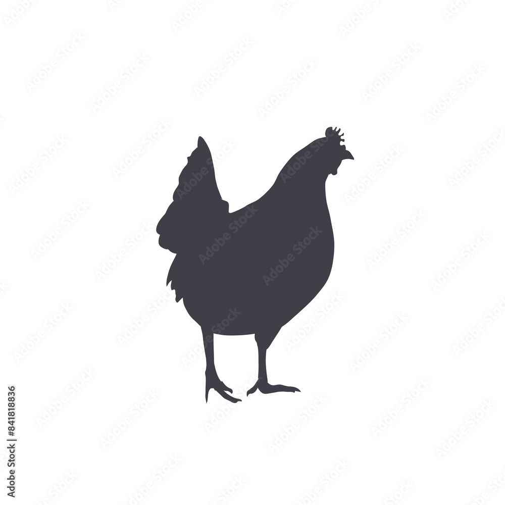 silhouette of standing chicken silhouette of standing chicken