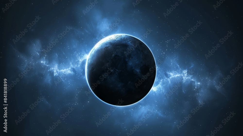 The breathtaking phenomenon of a celestial event, such as a space eclipse, showcasing radiant lights and cosmic energy, exudes the grandeur and enchantment of the universe in a mesmerizing way