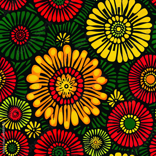 Seamless pattern of burnt-style graphics.