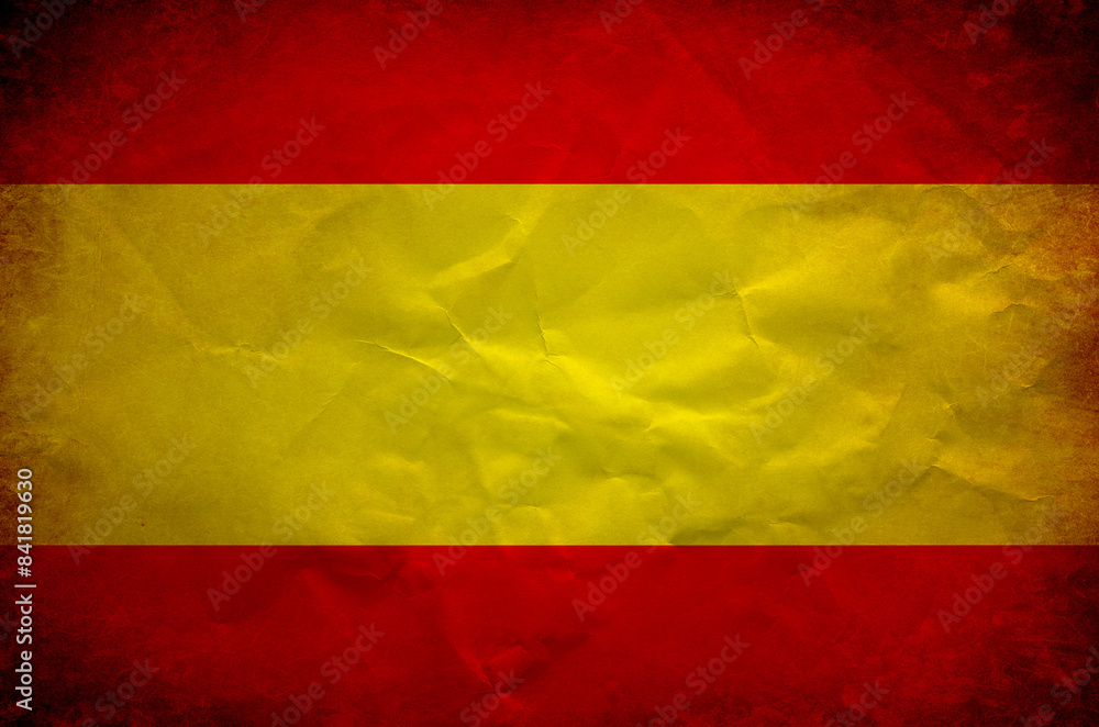 Naklejka premium Grunge background in colors of spanish flag