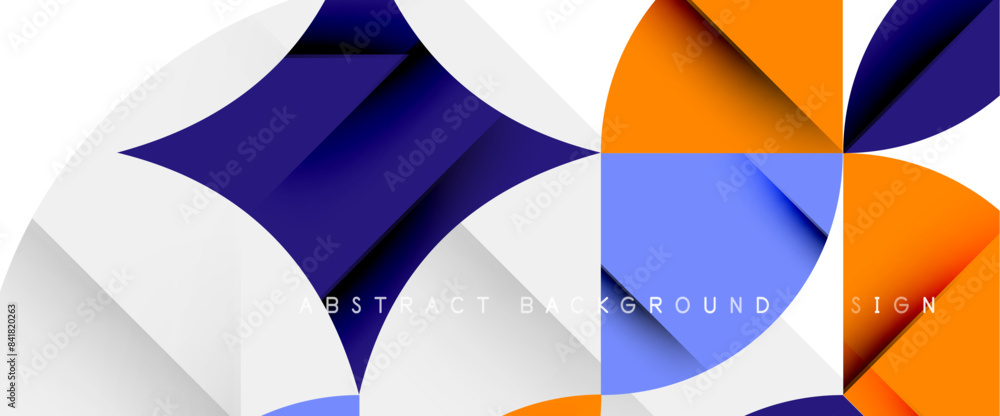 Minimal geometric elements on white. Petals, round triangles, star Minimal geometric elements on white. Petals, round triangles, star