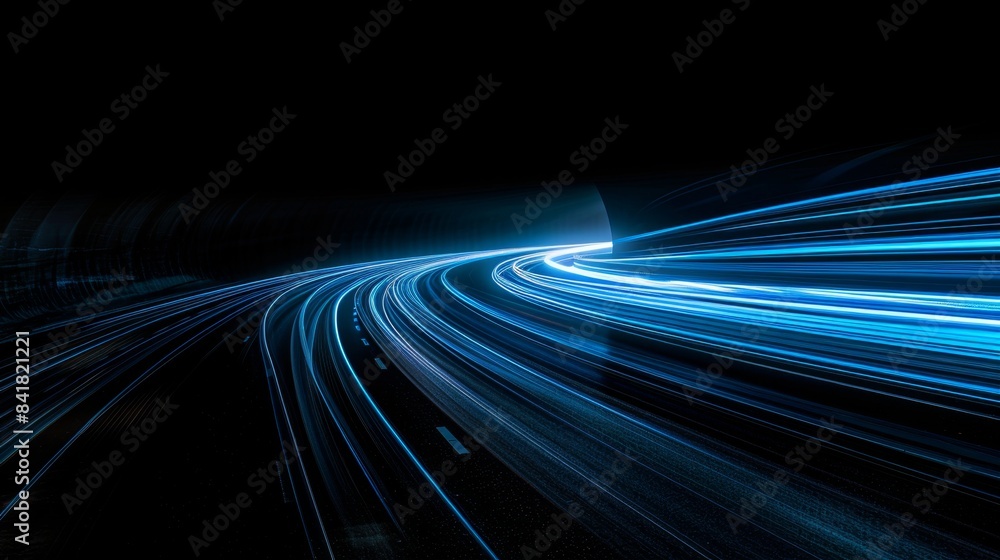 Futuristic Speed Highway, Generative AI Futuristic Speed Highway, Generative AI