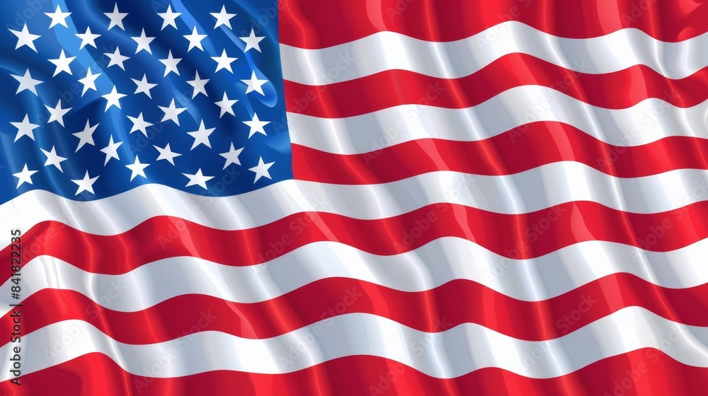 Illustration of the USA national flag Illustration of the USA national flag
