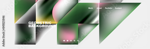 Colorful gradients with abstract geometric shapes. Vector Illustration For Wallpaper, Banner, Background, Card, Book Illustration, landing page